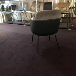 Wittmann Stuhlsets|4er-Set Polsterstuhl Merwyn Dining Chair Leder Schwarz Stoff Grau