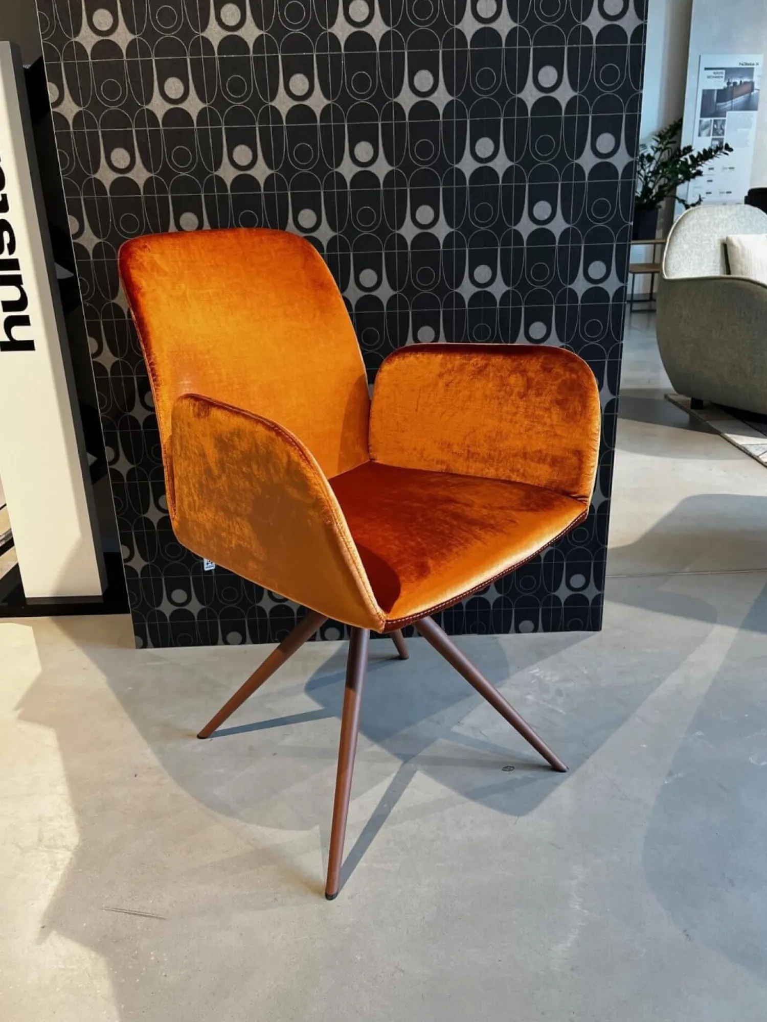 Hülsta Stuhlsets|5er-Set S1000 Stoff Velours M277 Rostrot