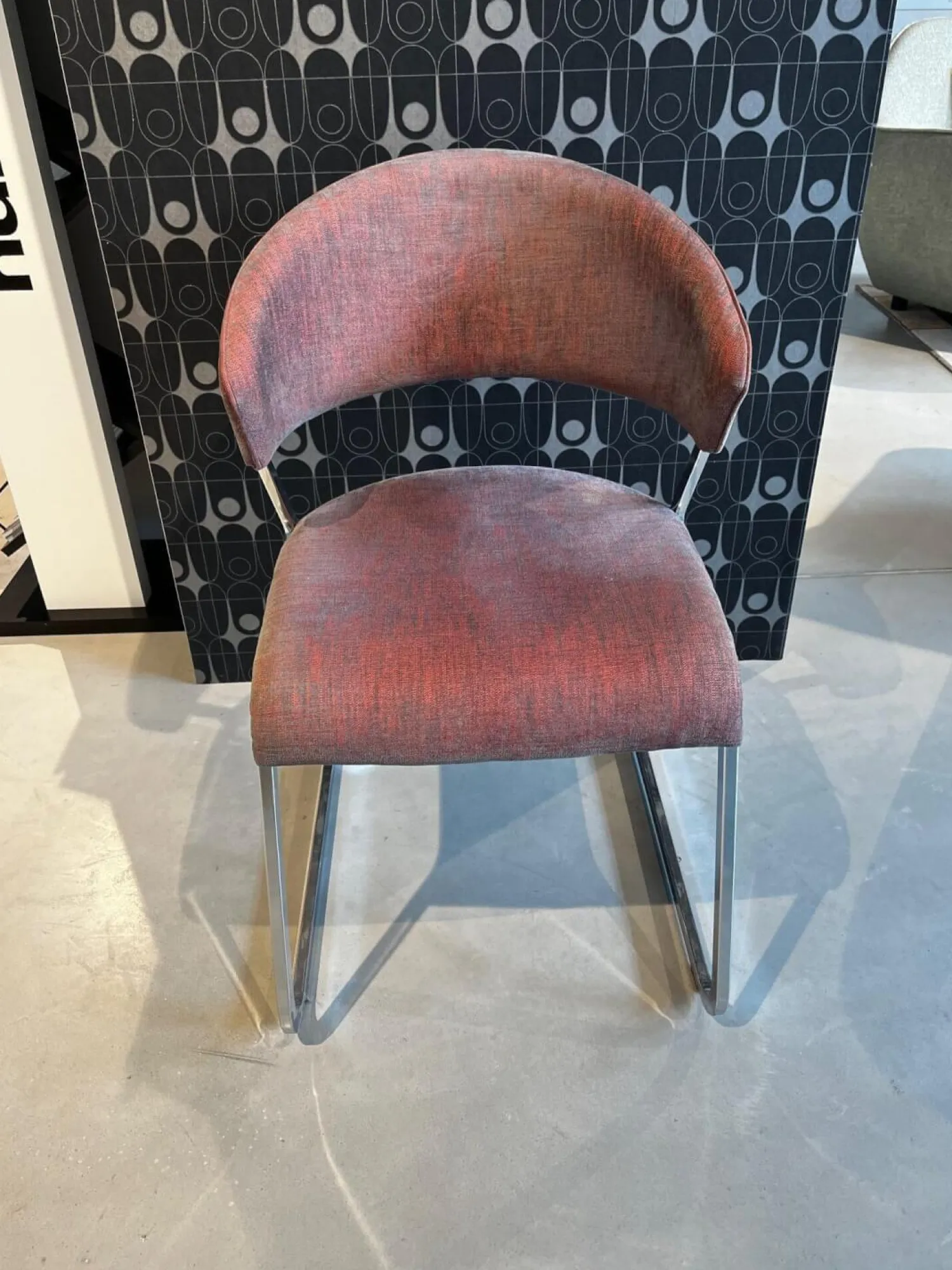 Hülsta Stuhlsets|2er-Set S500 Stuhl 4601 Rotgrau Füße Chrom