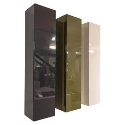 Piure Kommoden & Sideboards|3er-Set Schrank Horizon Flöte Hängend Lack Hochglanz Light Grey Forest Und Dark Grey