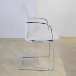 Tonon Stuhlsets|2er-Set Schwingstuhl 967-01 Chrom Glanz F 40 Leder No1 Nuvola 117