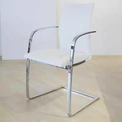 Tonon Stuhlsets|2er-Set Schwingstuhl 967-01 Chrom Glanz F 40 Leder No1 Nuvola 117