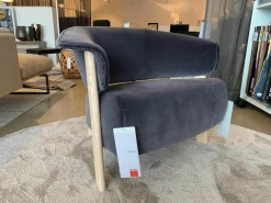 Cassina Stuhlsets|2er-Set Sessel 571 Back Wing Stoffgruppe 0 Velours Grau (auch als Einzelstück zu verkaufen)