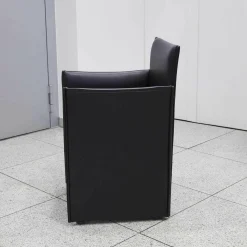 Cassina Stuhlsets|2er-Set Sessel Break 401 14 Leder 13 mit Rollen