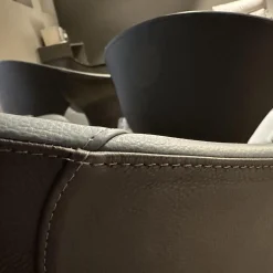 Poltrona Frau Stuhlsets|4er-Set Sessel Ginger 5542101 Bezug Außenschale Leder SC 28 Seppia Braun Grau Innen LEder SC 254 Stell Blue Grau Blau Gestell Wengeholzfarbig Esche 32 Drehbar Mit Rückholfunktion