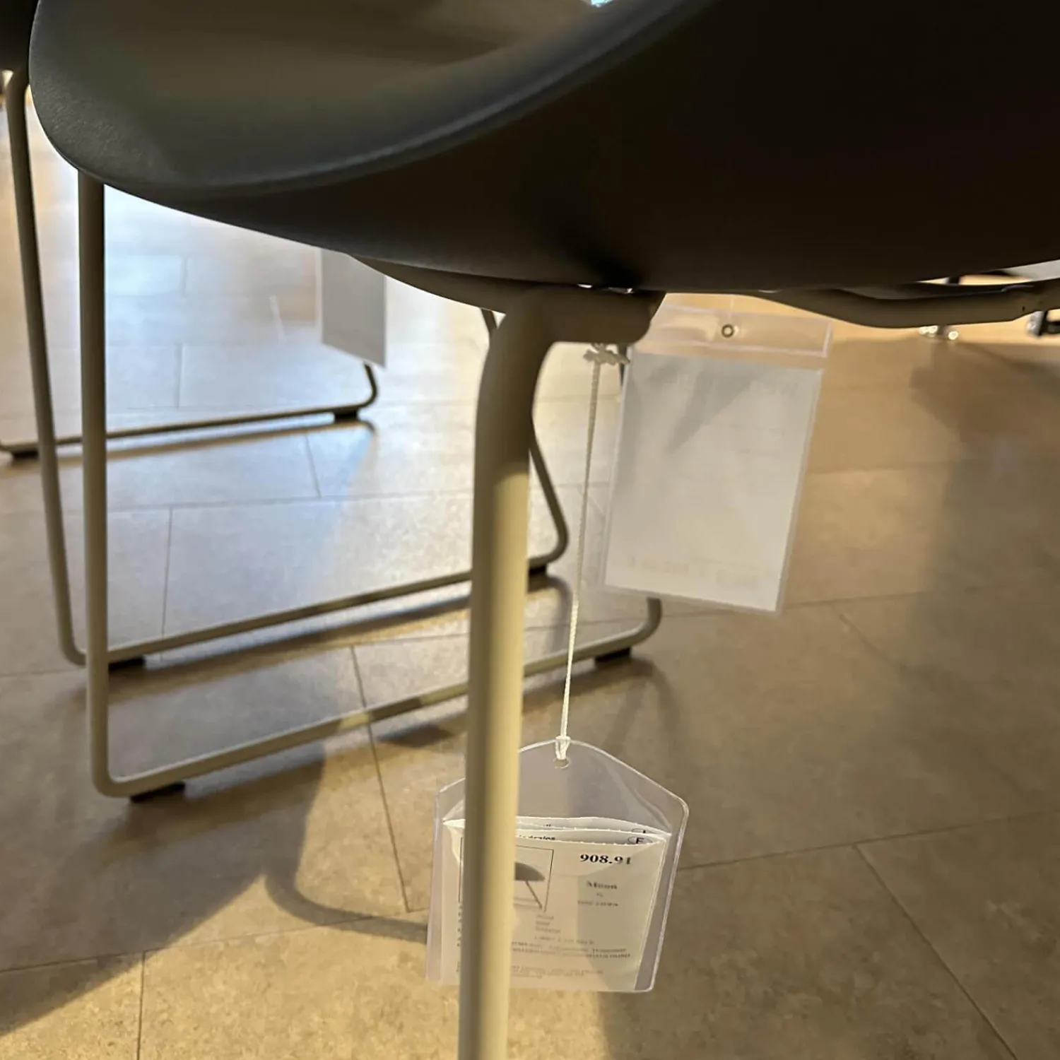 Tonon Stuhlsets|4er-Set Sessel Moon 908.91 Sitzschale Soft Touch X03 Darkgrey Dunkelgrau Kufengestell 91 Hellgrau