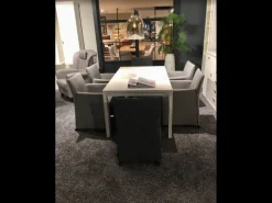 Musterring Stuhlsets|6er-Set Sessel MR Picara 317 Stoff Yves Silber Und Stoff Mango Grey Grau Fuß Kunststoffrollen Schwarz