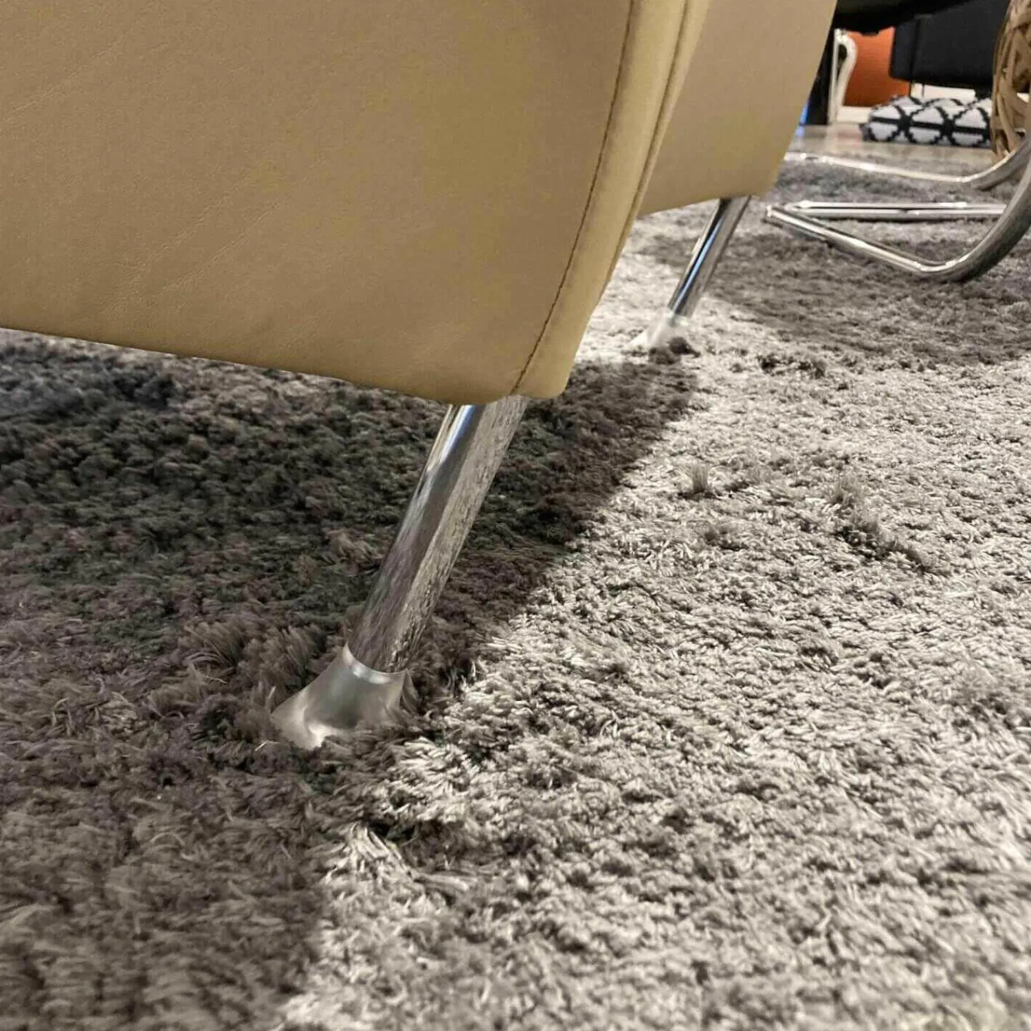 Montis Stuhlsets|2er-Set Sessel Windy Leder Elmosoft 02119 Beige mit Chromfüßen