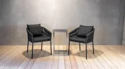 Gescova Stuhlsets|4er-Set Stühle Gabon Anthrazit Dunkelgrau Alu Charcoal