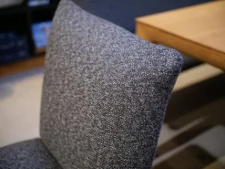 Bielefelder Werkstätten Stuhlsets|2er-Set Stühle Heaven Dining Stoff Mara Graphit Grau Gestell Metallkufe Schwarz Ohne Armlehne