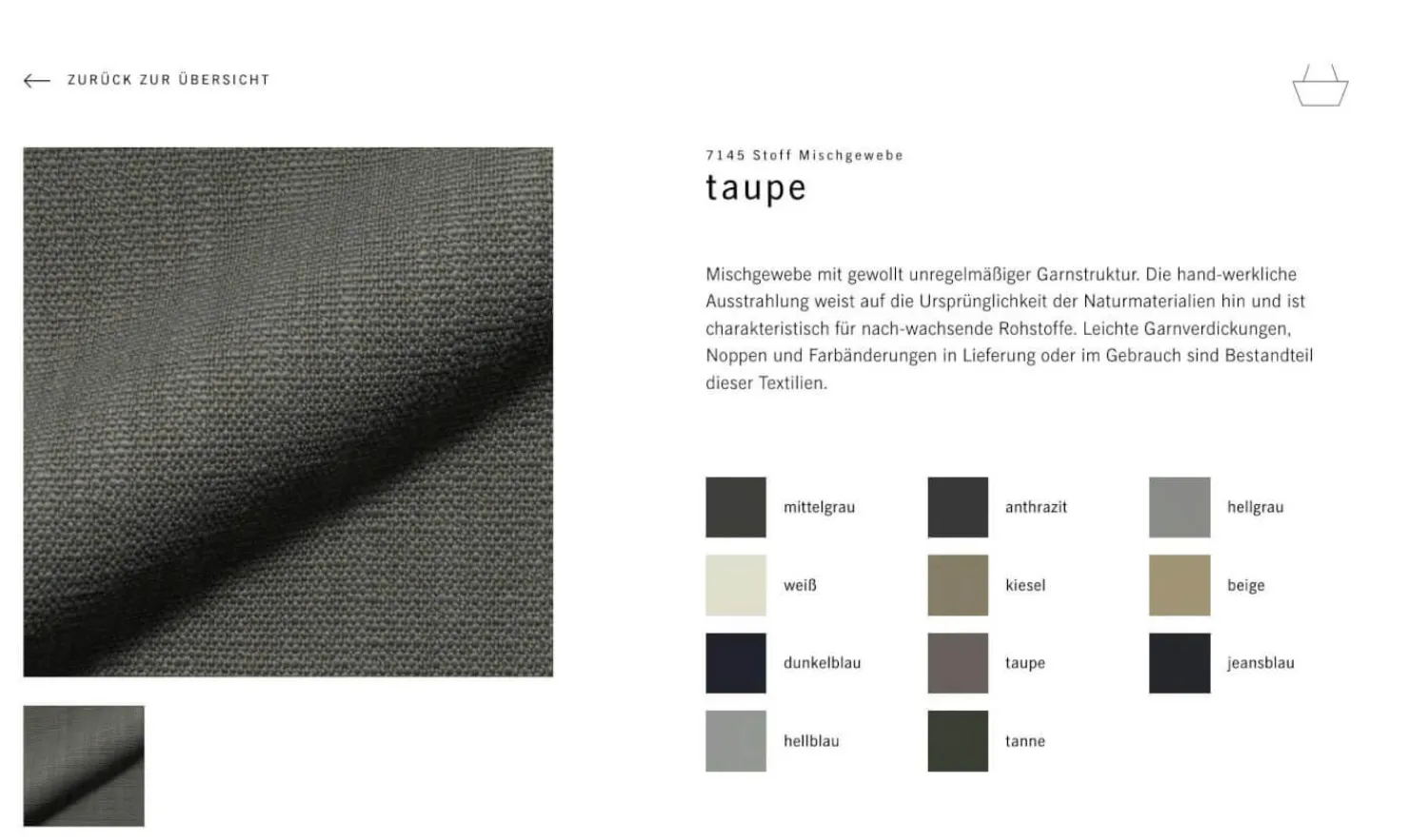 COR Stuhlsets|2er-Set Stühle Jalis Stoff 7145 Taupe Grau Gestell Massivholz Schwarz Geölt