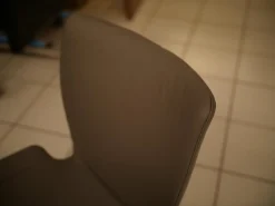 Scholtissek Stuhlsets|2er-Set Stühle Kasaar Bezug Leder Genua 1295 Gallit Grau Gedrehtes Holzgestell Eiche Puro Geölt Mit Fiilzgleiter