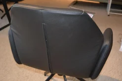 Ronald Schmitt Design Stuhlsets|6er-Set Stühle Mirella-C Leder Toledo Nero Spinnengestell Schwarz mit Rückholfeder