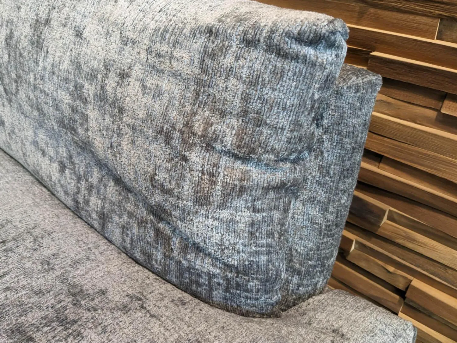 WK Wohnen Stuhlsets|2er-Set Stühle mit Bank WK790/791 Stoff B3094 Basalt Grau