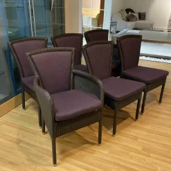 Accente Stuhlsets|6er-Set Stühle Nova Loomgeflecht Stoffbezug 70069-0003 Lila