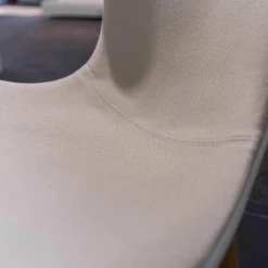 B&B Italia Stuhlsets|2er-Set Stühle Papilio Shell SH2I Holz Schale Weiß 0116B Stoff EBE Bastfarben 2429102