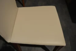 Scholtissek Stuhlsets|4er-Set Stühle Sando 2 Leder Altweiß Gestell Nussbaum Natur Geölt