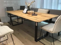 Tonon Stuhlsets|5er-Set Stühle Und Bank Swing Light Stoff Privileg 3 Und 4 Grau Beige Gestell Stahl Braun Brüniert