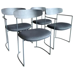 Potocco Stuhlsets|4er-Set Stuhl 922 Keel Indoor Stoff Cortina 53 Grau