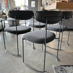 Potocco Stuhlsets|4er-Set Stuhl 922 Keel Indoor Stoff Cortina 53 Grau