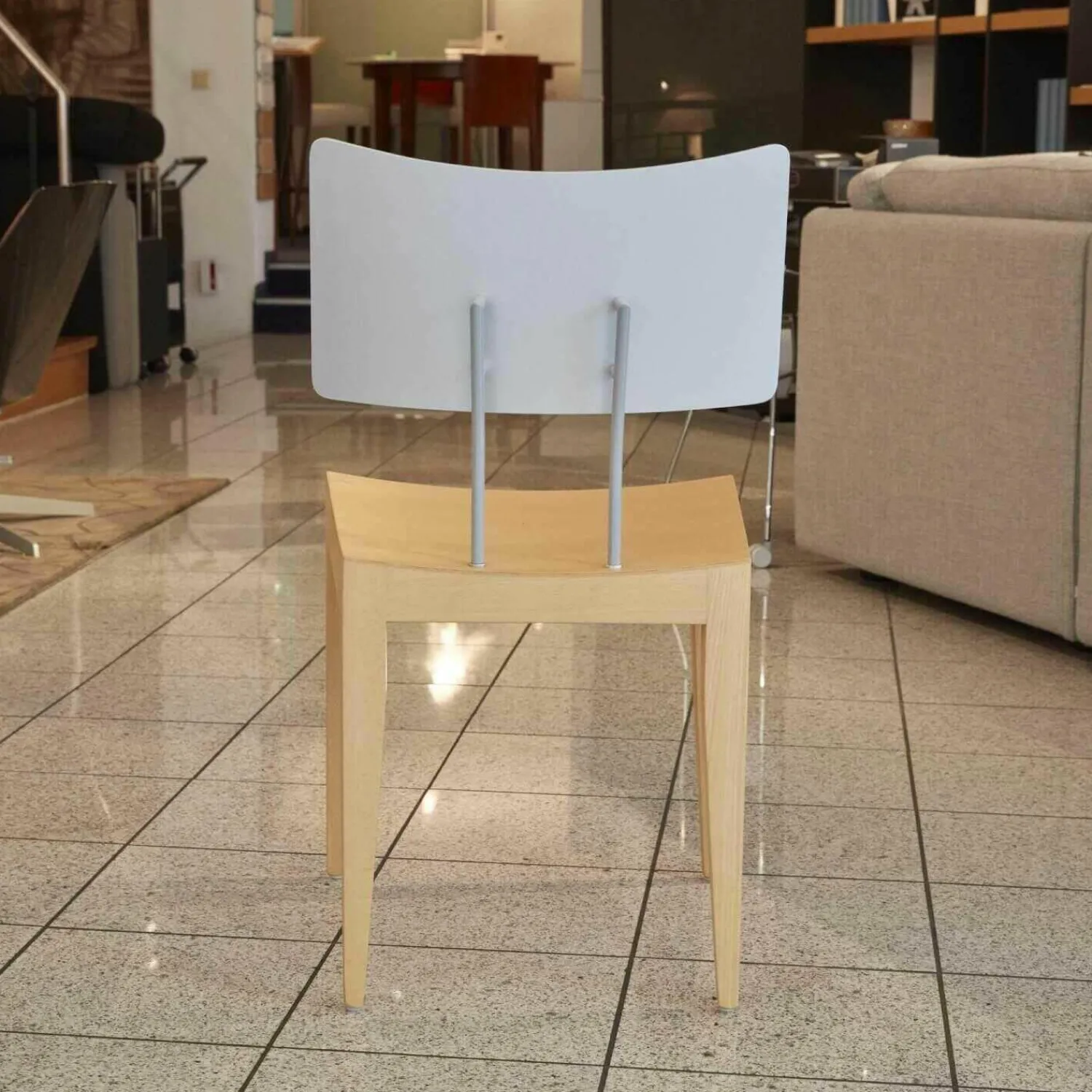 Tonon Stuhlsets|4er-Set Stuhl 711-25 Sitz Sperrholz Buche Rücken Edelstahl