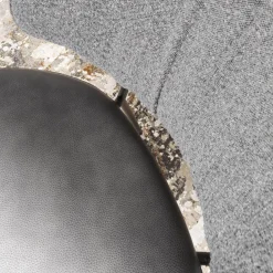 KFF Stuhlsets|2er-Set Stuhl Alvaro Nordic Rücken Bezug Stoff Ascot Graphite Sitz Leder Sauvage Anthrazit Gestell Struktur Schwarz