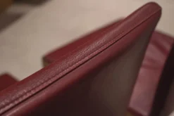 Walter Knoll Stuhlsets|4er-Set Stuhl Andoo Bezug Leder Dunkelrot Gestell Nussbaum