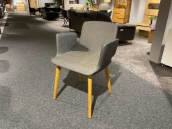 Team 7 Stuhlsets|2er-Set Stuhl Aye ALSF MA R Vorne Stoff Canva Hinten Leder 2407 70272 Schwarz Braun Gestell Eiche Naturöl