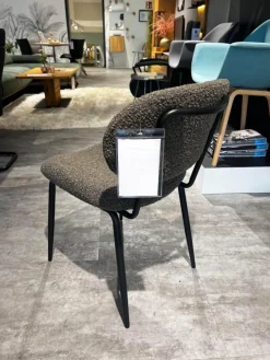 Raum.Freunde Stuhlsets|6er-Set Stuhl Bouc Stoff Ascot Mouse Grau Schwarz 4 Fuß Schwarz Pulverbeschichtet