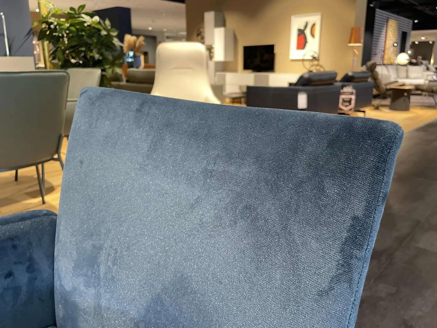 Bacher Stuhlsets|2er-Set Stuhl Brandon A Stoff Royalblue Blau Rahmen Lack Matt Schwarz Mit Doppelrollen Schwarz