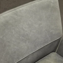 Natura Stuhlsets|6er-Set Stuhl Carry Leder Sierra Anthrazit Kontrastnaht Beige 4-Fuß Metall Pulverbeschichtet Schwarz