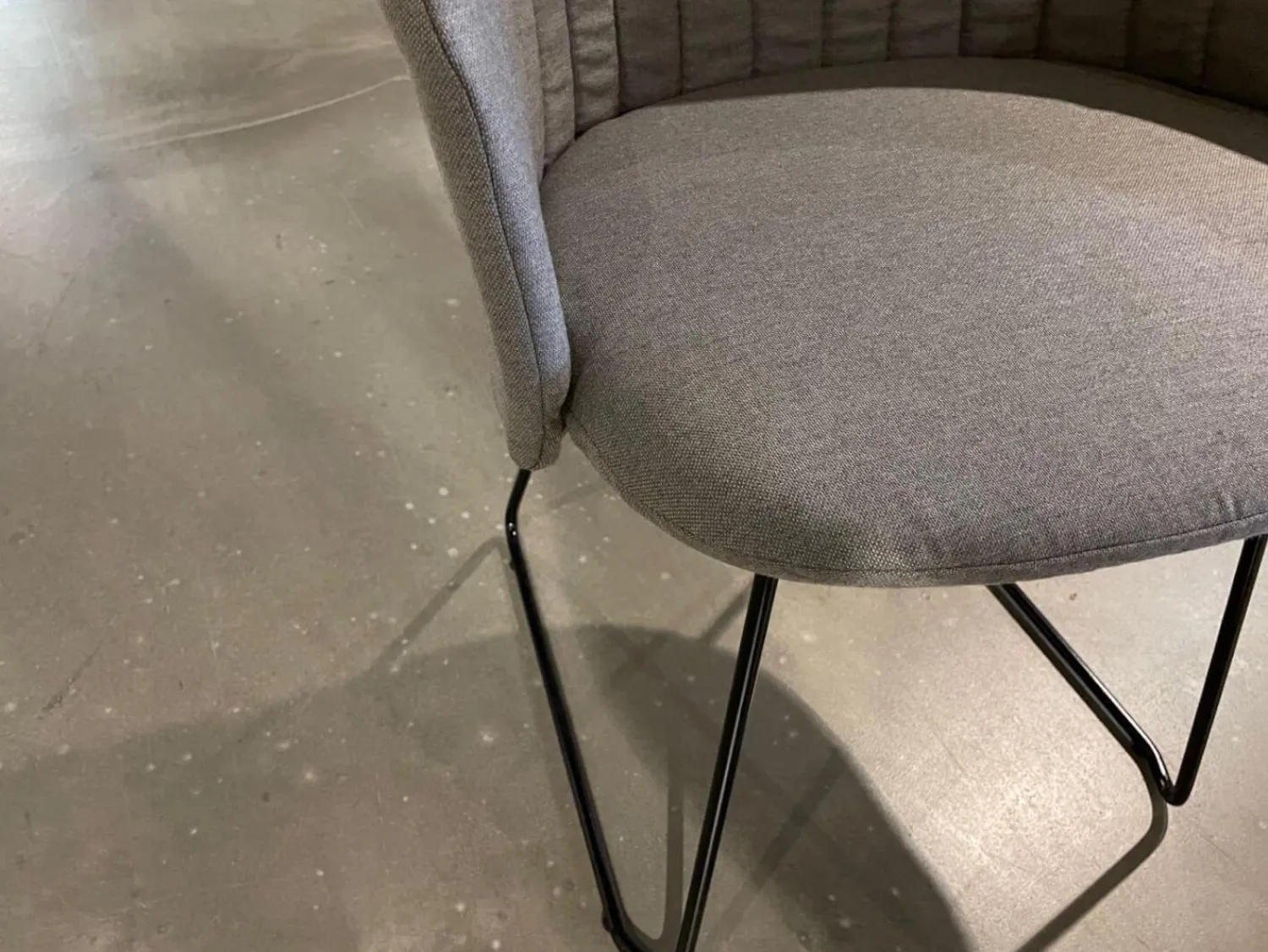 Cane Line Gartenstühle|4er-Set Stuhl Choice Stoff Natté Taupe Grau Schale Polypropylen Schwarz Gestell Kufe Stahl Black Schwarz Warmverzinkt