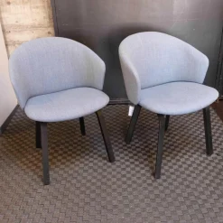 Arco Stuhlsets|2er-Set Stuhl Close Stoff Blau