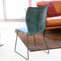 Contur Stuhlsets|2er-Set Stuhl CO Matrix Bezug Stoff Adore Petrol Füße Stahl Schwarz Pulverbeschichtet