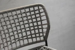 Tonon Stuhlsets|2er-Set Stuhl Corda Chair Handgeflochtene Sitzfläche Stoff Kevlar Hellgrau