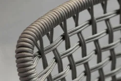 Tonon Stuhlsets|2er-Set Stuhl Corda Chair Handgeflochtene Sitzfläche Stoff Kevlar Hellgrau