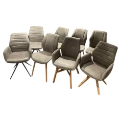 Natura Stuhlsets|8er-Set Stuhl Dalyan Stoff Chicago Grau