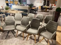 Natura Stuhlsets|8er-Set Stuhl Dalyan Stoff Chicago Grau