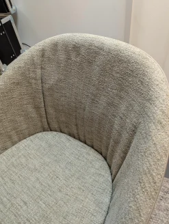 Draenert Stuhlsets|6er-Set Stuhl Dan Innen Stoff Heris Leder Außen Kreuzfuß-Drehgestell Dunkelbronze