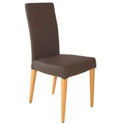 Lavida Stuhlsets|2er-Set Stuhl Diverso Leder Toledo Bruin Braun Gestell Vierfuß Eiche Lackiert