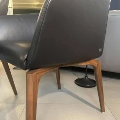 De Sede Stuhlsets|2er-Set Stuhl DS 279 01 Leder Select Café Braun Gestell Nussbaum