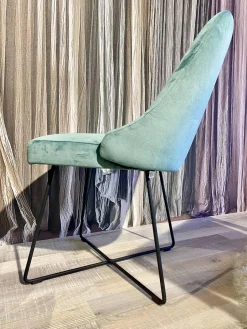 IP Design Stuhlsets|2er-Set Stuhl Flow Bezug Stoff Lennox 1-6847-082 Türkis Gestell Stahl Matt Schwarz