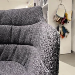 MDF Italia Stuhlsets|2er-Set Stuhl Flow Slim Stoff Sbiancato Tika mit vier Füßen in Bleicheiche