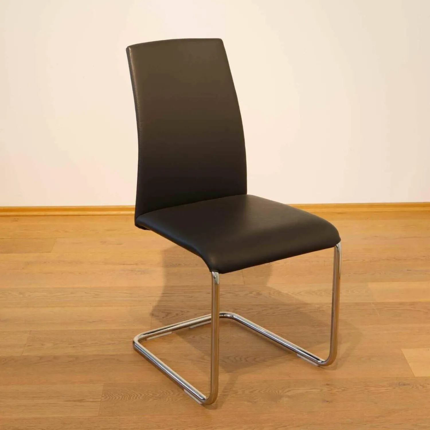 Draenert Stuhlsets|4er-Set Stuhl Freischwinger Luma Leder Grau