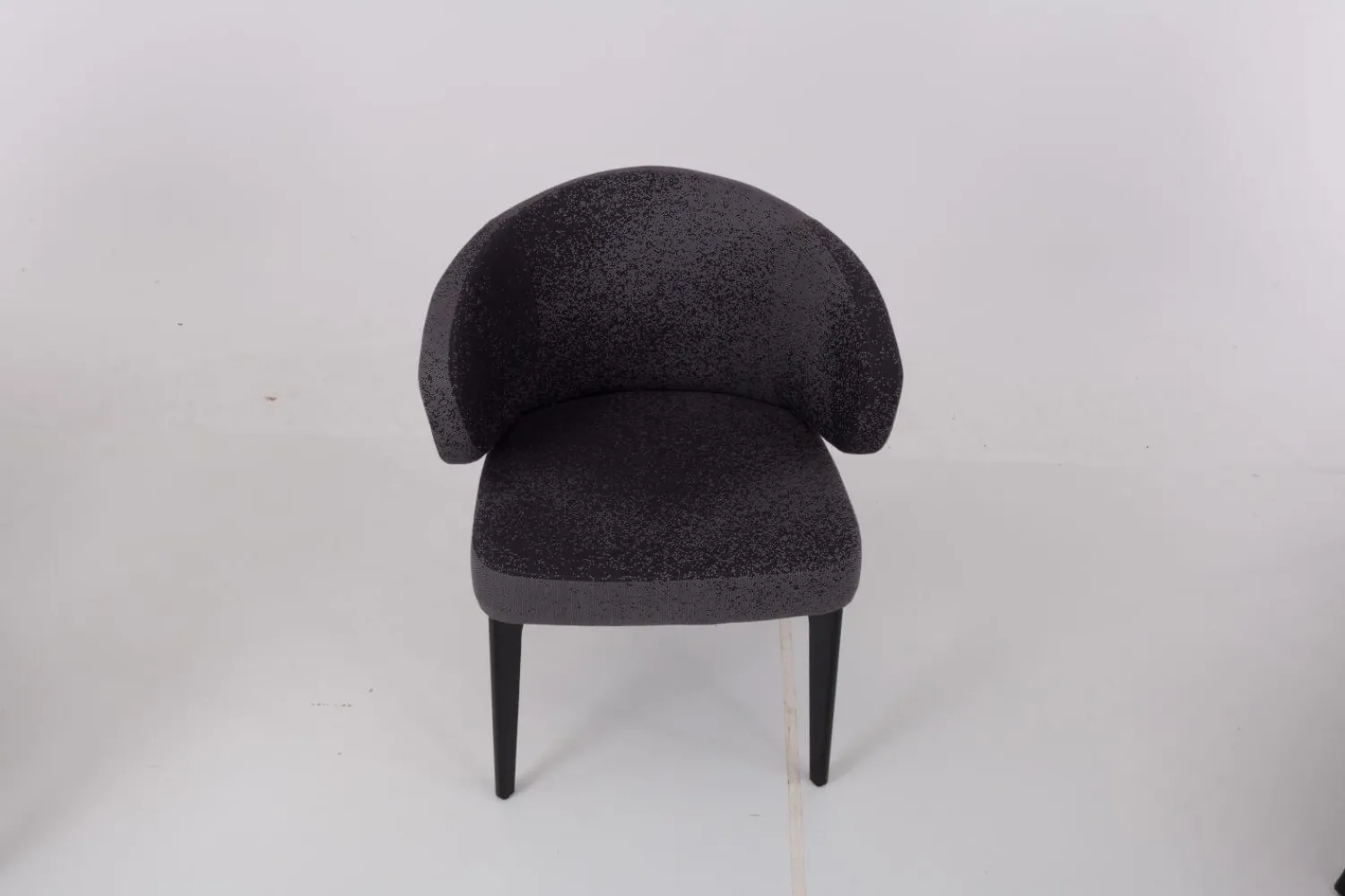 Werther Stuhlsets|6er-Set Stuhl George Stoff Milkyway Rohi Grau Gestell Holz Schwarz Mit Drehbeschlag