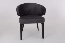 Werther Stuhlsets|6er-Set Stuhl George Stoff Milkyway Rohi Grau Gestell Holz Schwarz Mit Drehbeschlag