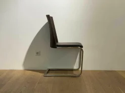 Girsberger Stuhlsets|4er-Set Stuhl Gina L Leder Donna Mokka 5000 Braun Freischwinger