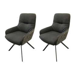 Venjakob Stuhlsets|2er-Set Stuhl Greta 2274 Stoff Innenschale Dallas Anthrazit Außenschale Enschede