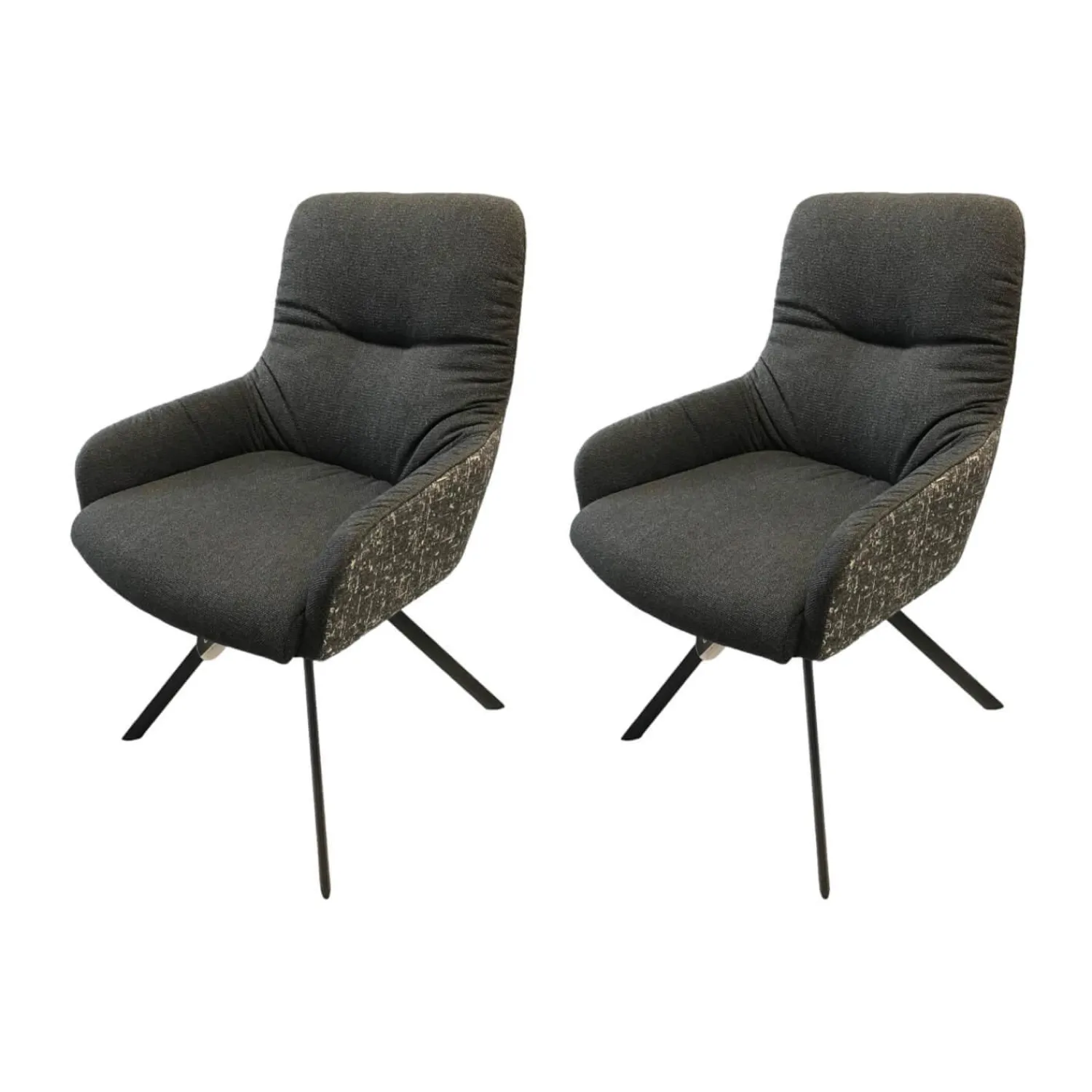 Venjakob Stuhlsets|2er-Set Stuhl Greta 2274 Stoff Innenschale Dallas Anthrazit Außenschale Enschede