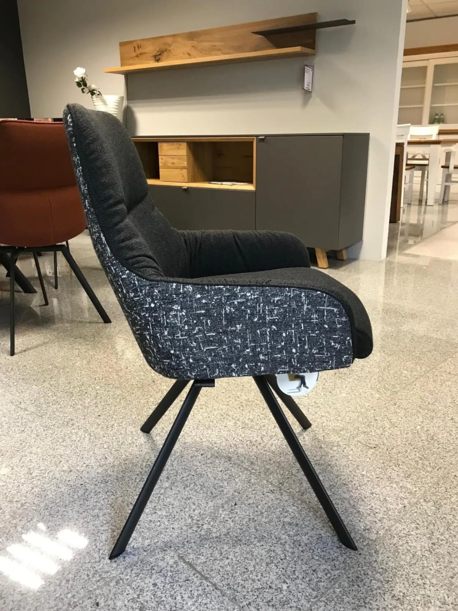 Venjakob Stuhlsets|2er-Set Stuhl Greta 2274 Stoff Innenschale Dallas Anthrazit Außenschale Enschede